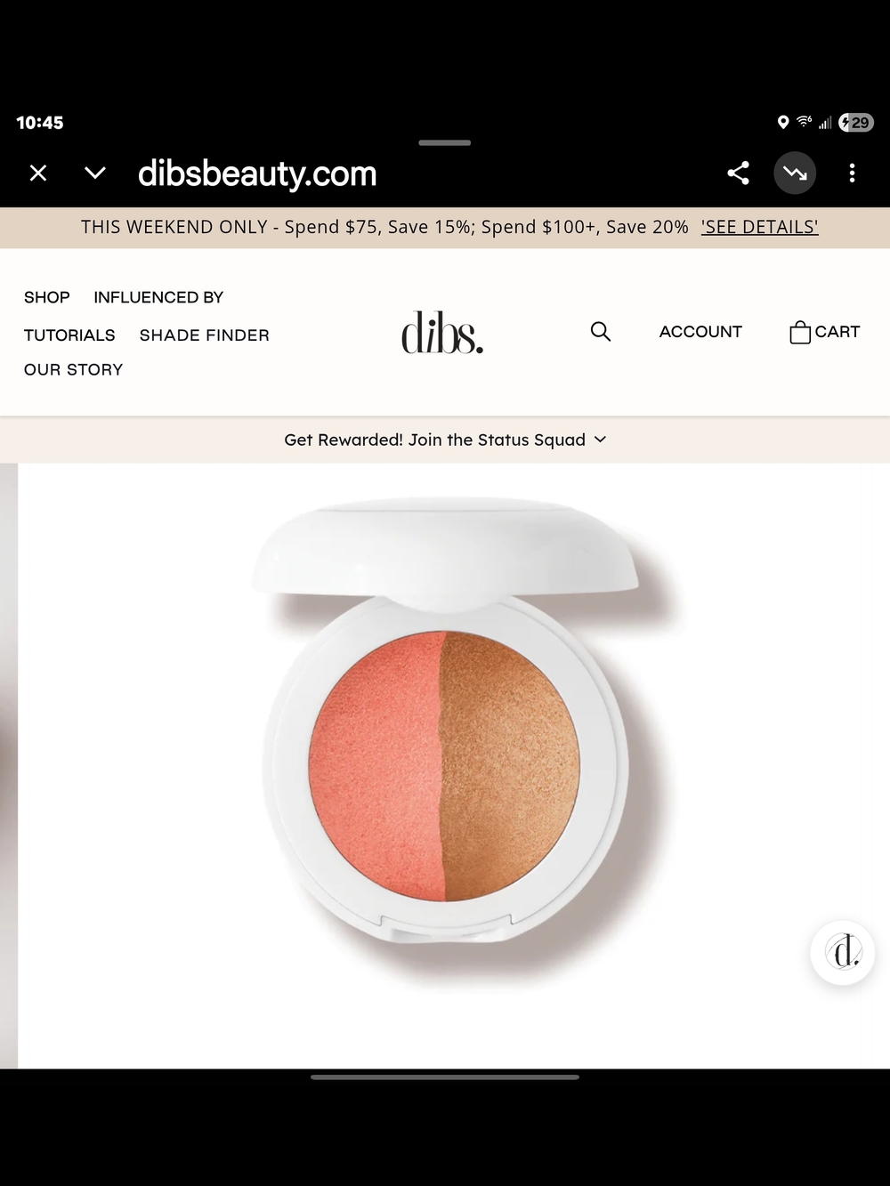 Dual-Blend Coral & Gold Blush Compact — Coral + Gold - Picture 7 of 9